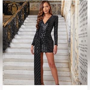 Nadine Merabi Chrissy black Dress. New with tag. Size s/m